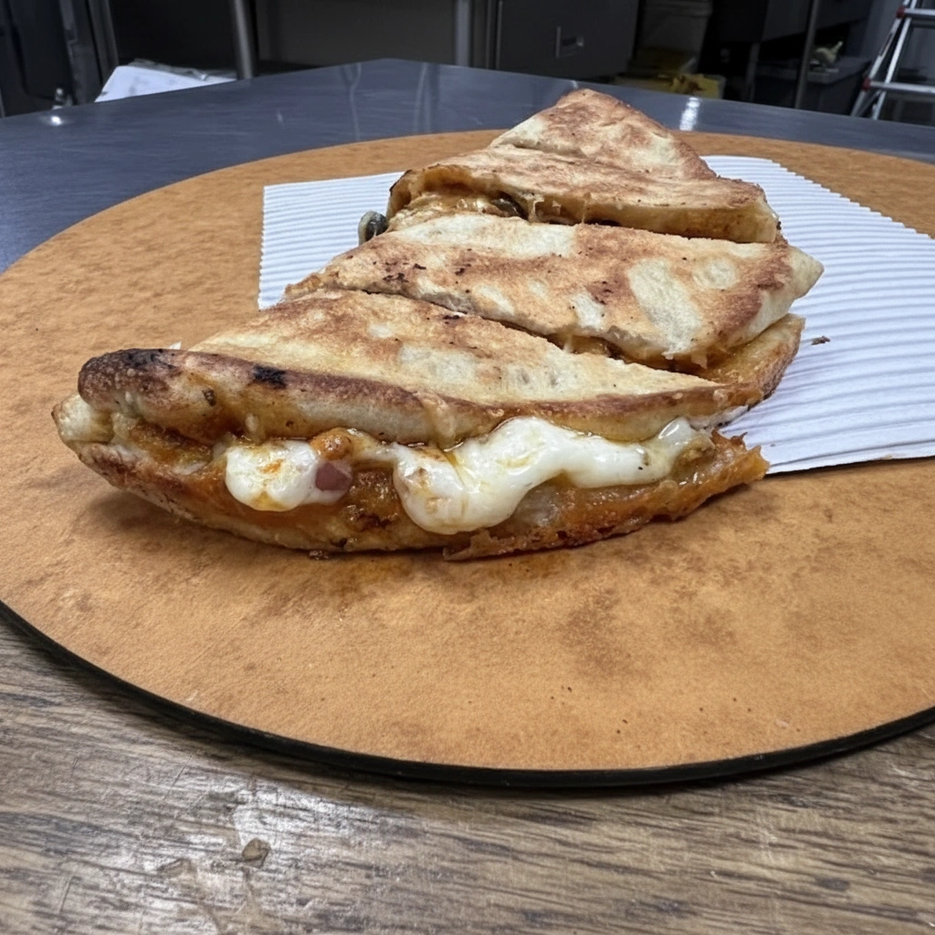 Butter chicken pizza with homemade sauce at Hot Pizza & Donair Calgary