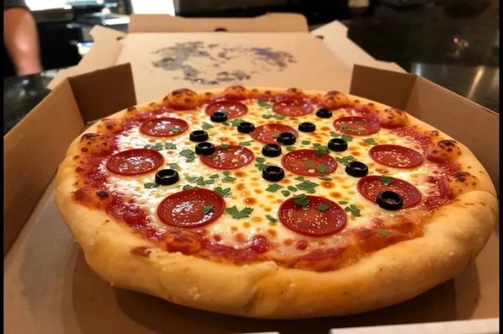 Deep Dish Pizza at Hot Pizza & Donair Calgary — thick hearty crust loaded with toppings and 100% mozzarella cheese